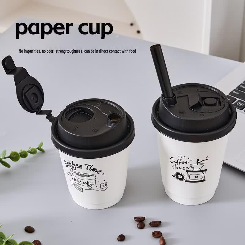 90mm Disposable White Frosted Leak-Proof Cup Lids