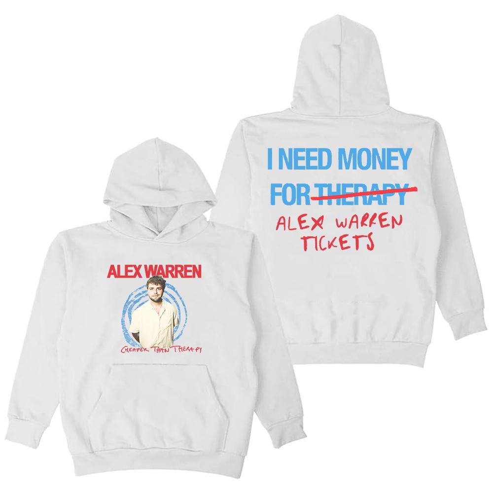 Alex Warren Cheaper Than Therapy Tour Tickets Merch Hoodie Long Sleeve Streetwear Women Men Hooded Sweatshirts Popular Fashion