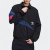 Adidas Originals Trefoil TS Track Top With Logo Print Contrast Sports Jacket Men Jackets Black H46698