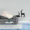 Elegant Food And Cosmetic Storage Tray with Black Deer Statue Resin Reindeer Figurine for Living