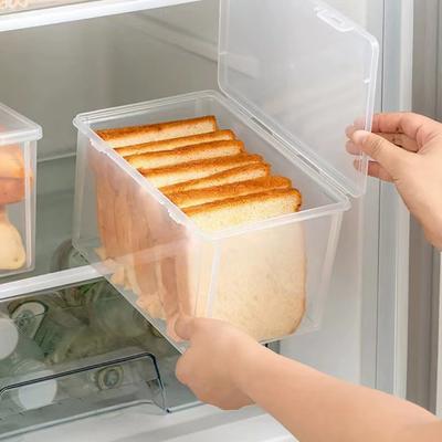 Şeffaf Ekmek Saklama Kutusu Gıda Koruma Kabı Büyük Ağızlı Iyi Mühür Mutfak Meyve Caddy