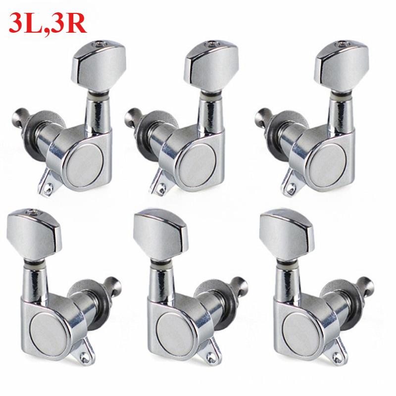 6pcs Sealed Guitar String Pegs Locking Tuners 3L3R Tuning Pegs String Tuners Electric Acoustic Guitar Tuner Guitar Accessories