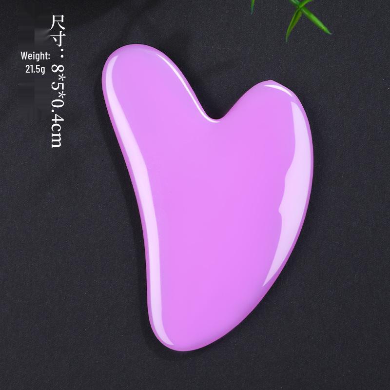 Heart-Shaped Rose Quartz Dual Roller & Massage Board Set - Non-Jade White Facial Tool