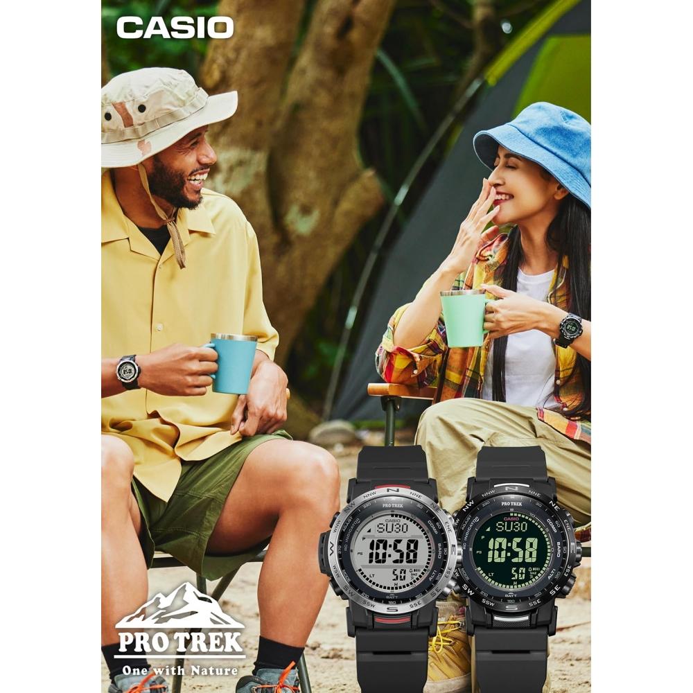 [Casio] Zegarek Protrek Climber Line Radio Solar Biomass Plastic PRW-35Y-1BJF męski cały czarny