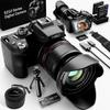 8K 64MP Digital Camera with Autofocus, 16X Optical Zoom, 3" 180° IPS Screen, WiFi, 64GB Card
