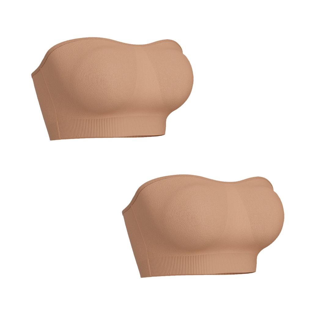 Summer thin women's removable strapless bra padded tube top non-slip silicone seamless rimless tube top bra