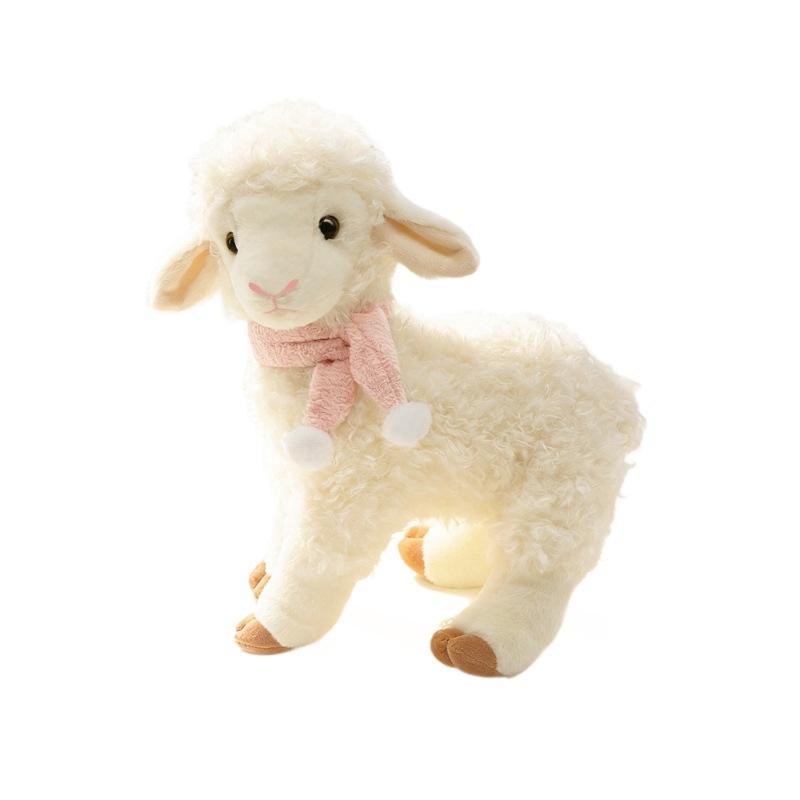 Ramadan Eid Sheep Plush Toy Soft Non-toxic Material Bell Lamb Stuffed Animal 1Pcs for Kids Birthday Gifts
