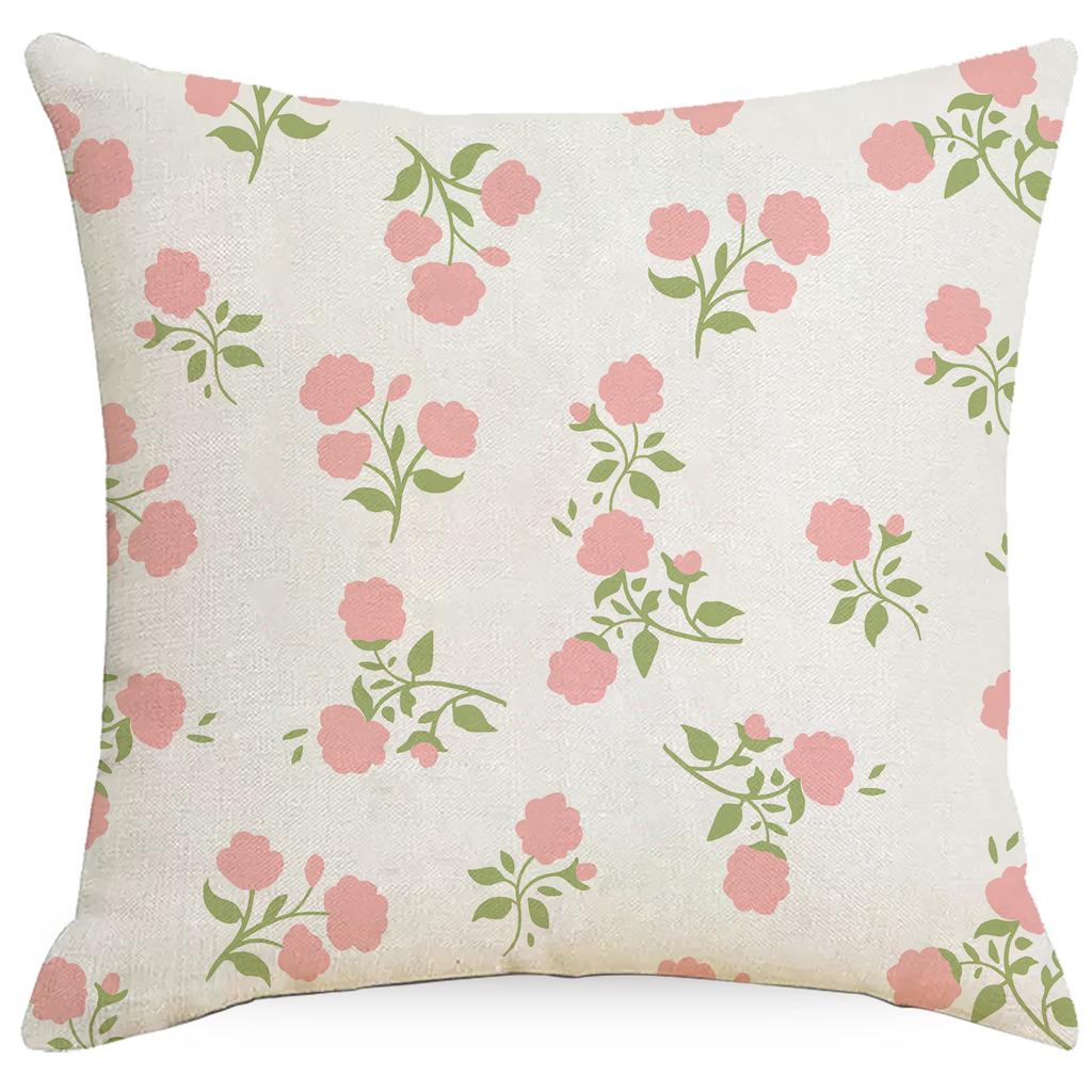 New Small and Fresh Floral Print Pillowcase Home Living Room Sofa Cushion Pillowcase