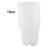 Set of 10 Clear Plastic Pots with Drainage Holes for Effective Plant Monitoring and Growth Great for Various Plants