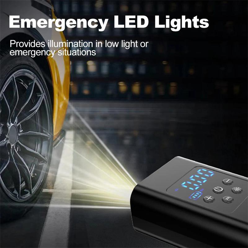 Wireless/Wired Electric Tire Inflator Lcd Digital Display Portable Tyre Inflator With Led Light Digital Inflator Inflatable Pump