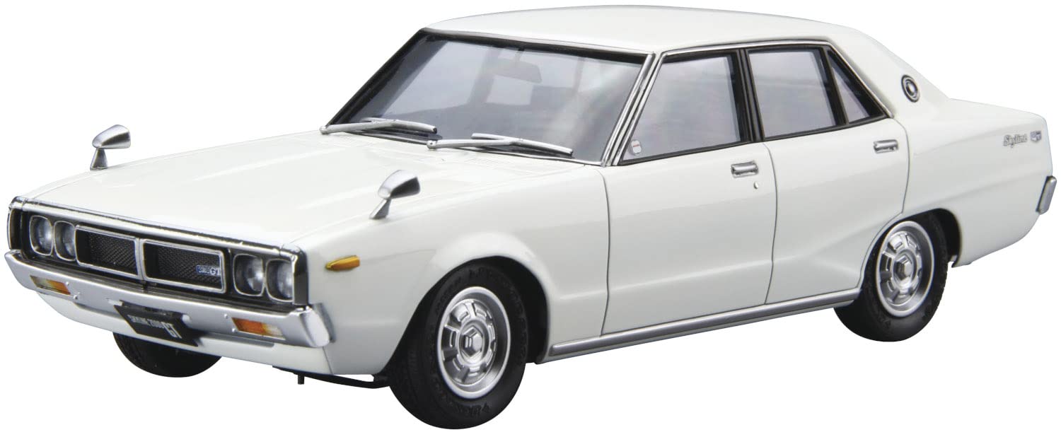 

Aoshima Bunka Kyozai The Model Car Series 47 Nissan GC110 Skyline 2000GT 1972 Plastic Model Kit Co., Ltd. (AOSHIMA) 1/24 No. белый