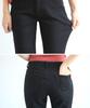 Ppaeppae Black Straight Pants With Inner Elastic Waist