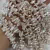 1String, Irregular Pearls, 5×20-6×22mm, White Natural Freshwater Pearl Beads for Jewelry Making DIY Supplies, Women's Craft Gifts 36cm