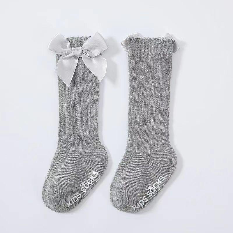 Baby Girl Mid-Calf Bowknot Socks - Red Infant Spring/Autumn Collection