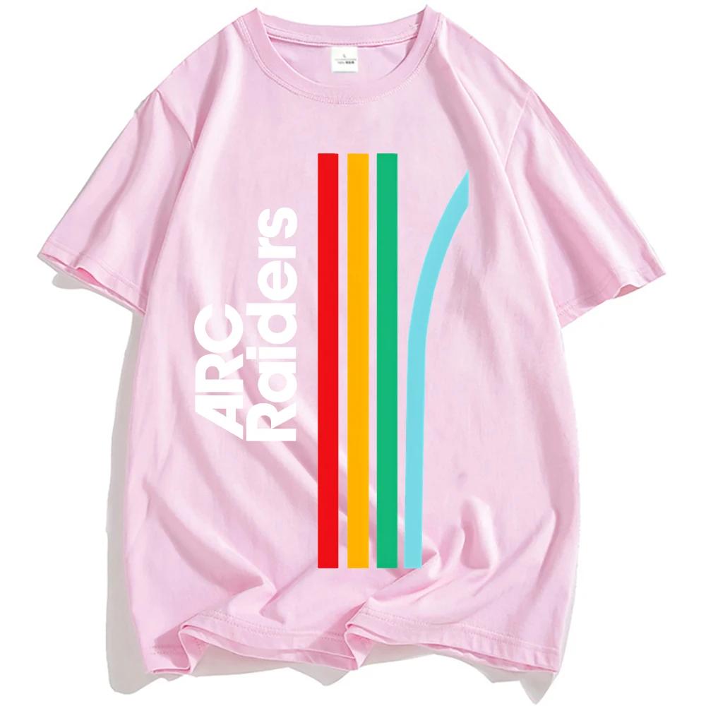 Hot Game ARC Raiders Rainbow Graphic Tshirts Cotton Fashion Loose Men Women Tshirt Unisex Streetwear Oneck Casual Male Tees