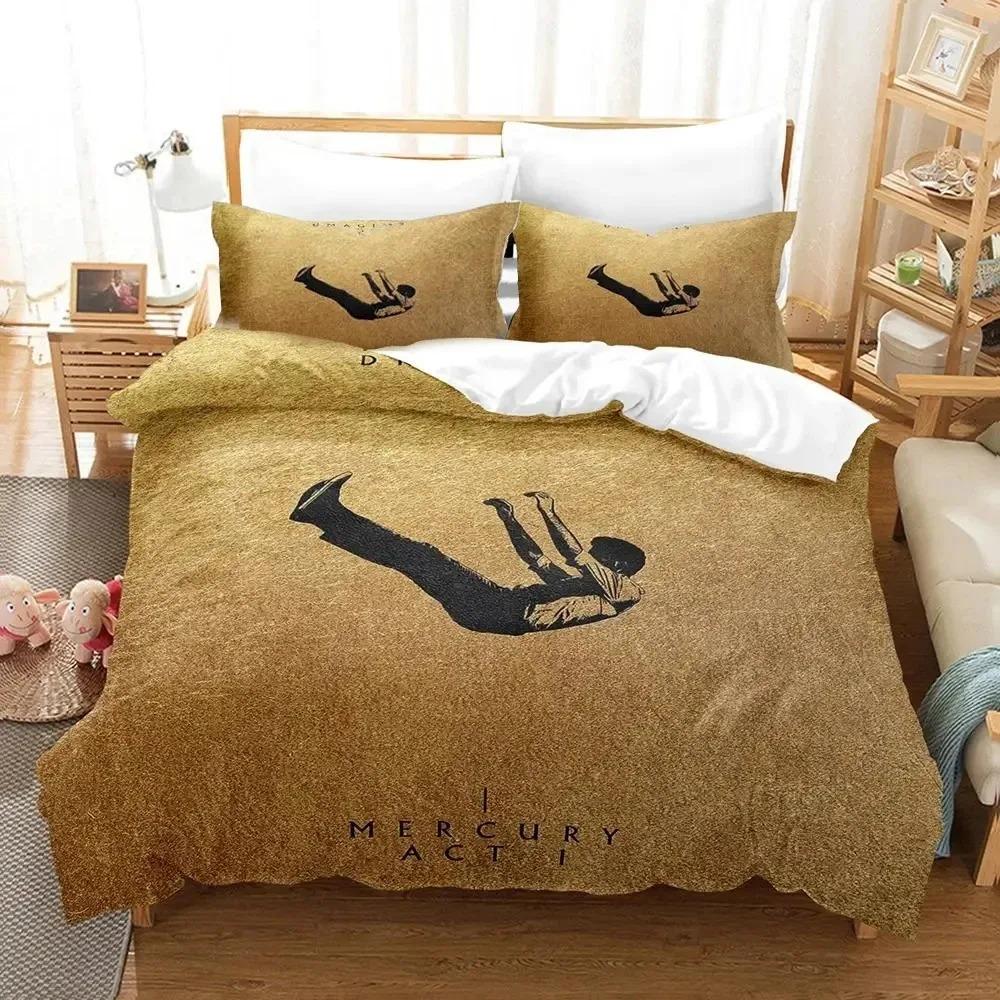 3D Print Imagine Dragons Album Cover Bedding Set Duvet Cover Bed Set Quilt Cover Pillowcase Comforter king Queen Size Boys Adult