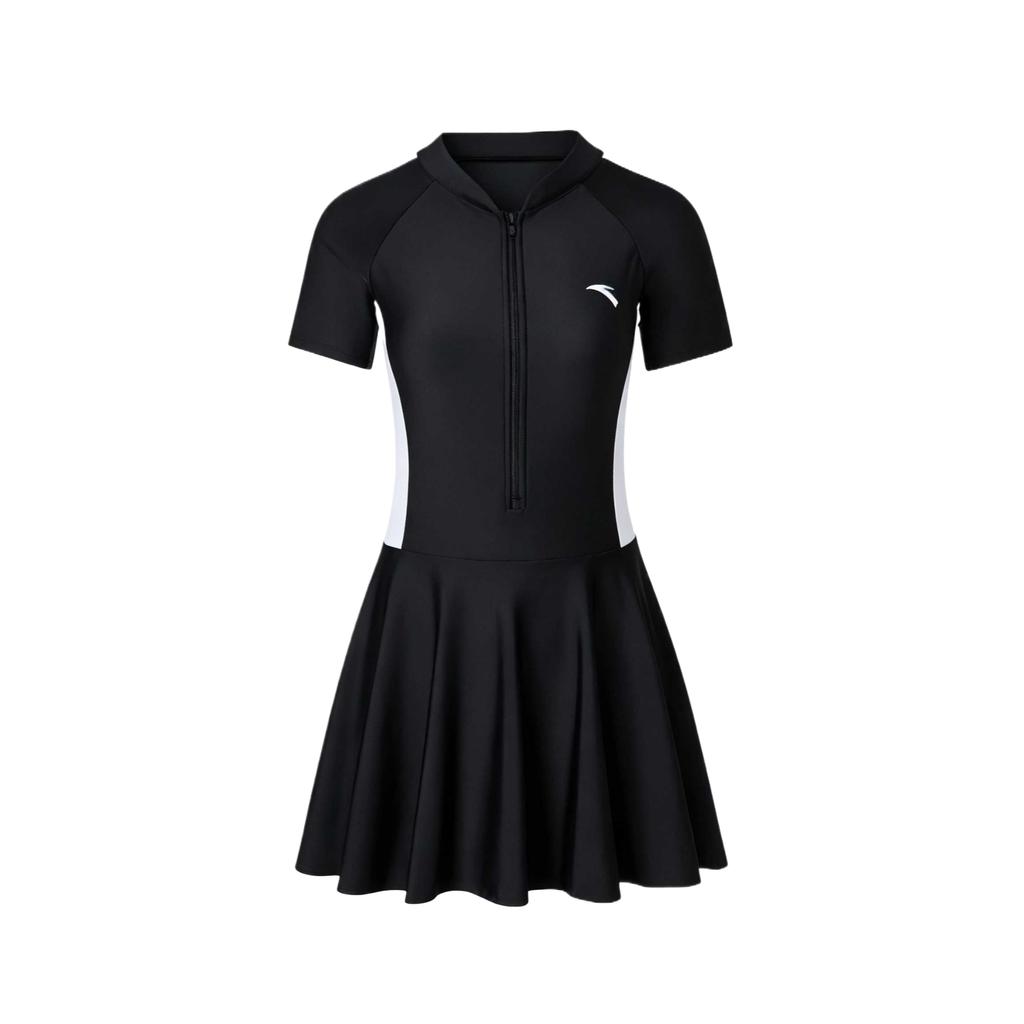 Anta Short Sleeve Zipper One-Piece Swimsuit Women swimwear 1826332462R-2