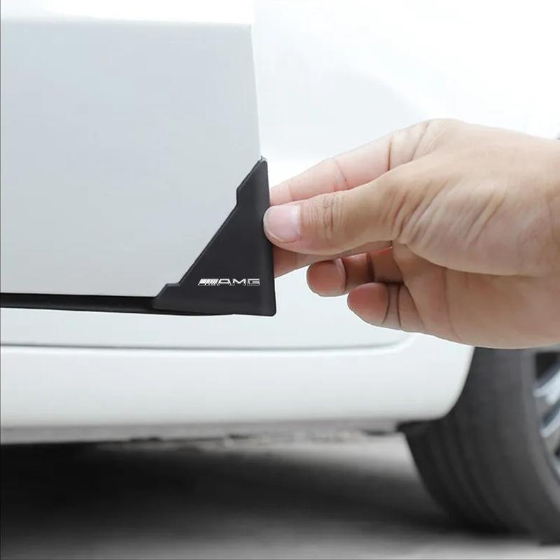 2pcs Car Door Corner Protection Decals 3D Sticker Car Styling For Mercedes Benz AMG W212 W205 W246 W177 W176 W213 GLC GLE GLS ML Welcome Laser Lamp