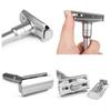 Adjustable Safety Razor Classic Men Shaver Professional Barber Razor With 5 Pcs Titanium Coated Blades Shaver Razor Holder