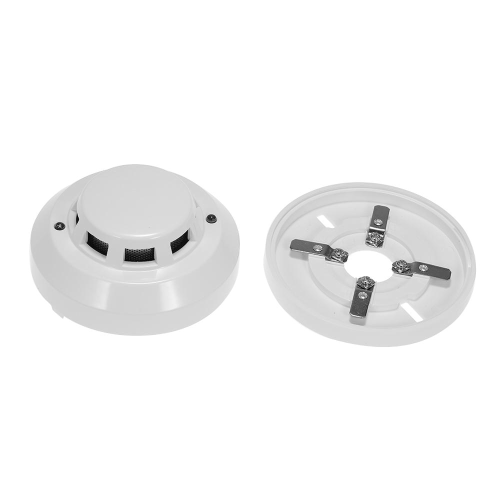 Wired Photoelectric Smoke Detector High Sensitive Smoke Alarm Sensor Fire Alert Protection Anti Burning Connect to Wired Zone For Kitchen/Store/Hotel
