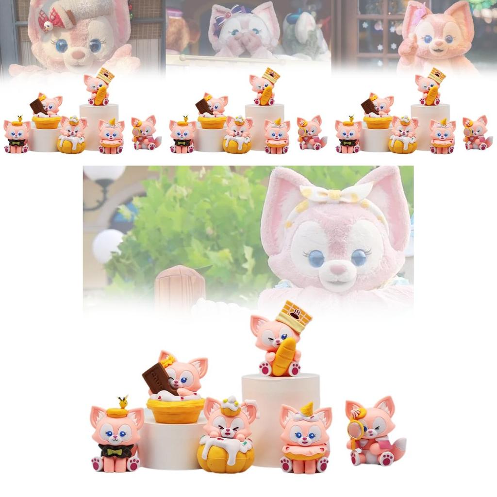 Adorable 6 Piece Lina Bell Cute Fox Pvc Figurine Set For Car Decor And Collectibles