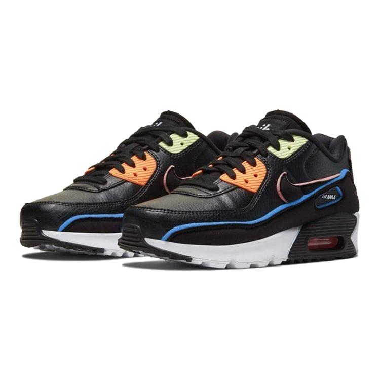 New Nike Air Max 90 SE Black Multicolor GS CK4068-001