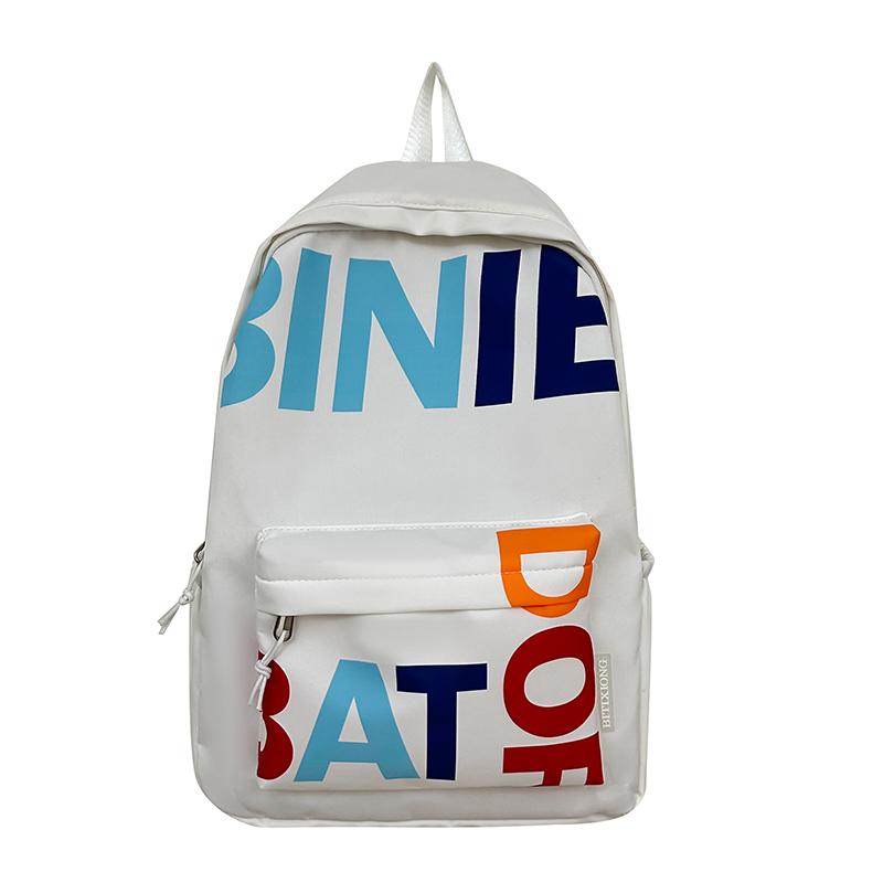 Студенческий школьный рюкзак с буквенным принтом — фото 14