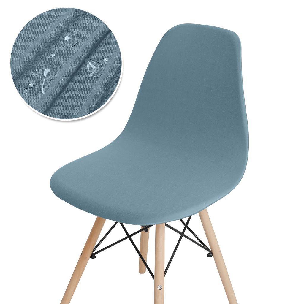 Waterproof Shell Chair Cover Elastic Short Back Chair Cover Stretch Solid Color Chair Seat Cover For Hotel Home Living Room 1pc