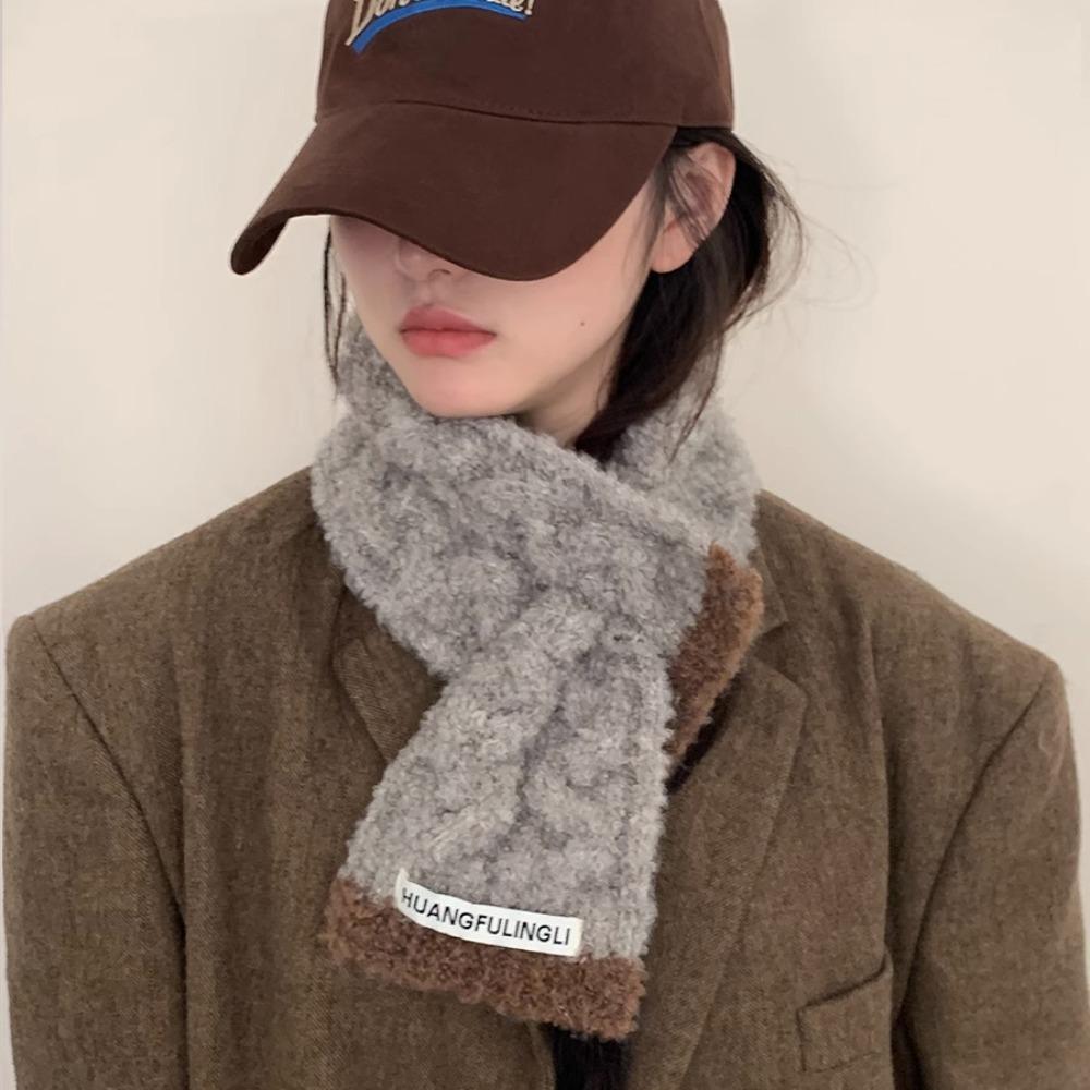 

Вязаные шарфы в корейском стиле, защита шеи, теплые шарфы, модный толстый шейный платок для женщин