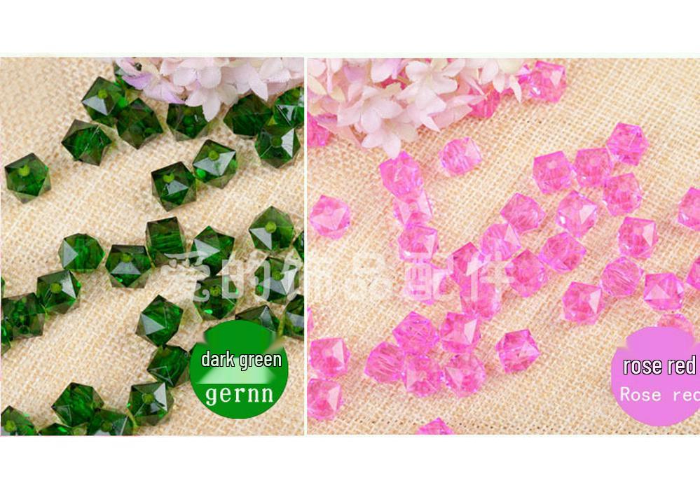 Transparent Square Acrylic Beads for DIY Handmade Beading, 8mm-12mm, Loose Beads, Paper Towel Holder Accessory