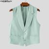 INCERUN Set da 2 PEZZI Gilet Senza Maniche Slim da Uomo e Pantaloni Lunghi Dritti