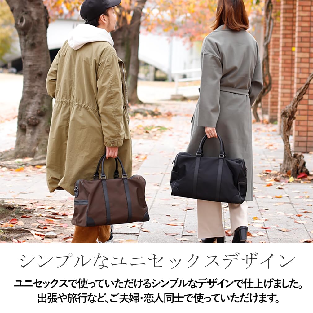 Gratante Boston Tasche für Herren und Groß aus Nylon und Echtem Leder für Eine oder Zwei Schultern oder mit Oberem Griff Stilvoll Mehrere Fächer Ideal für Business