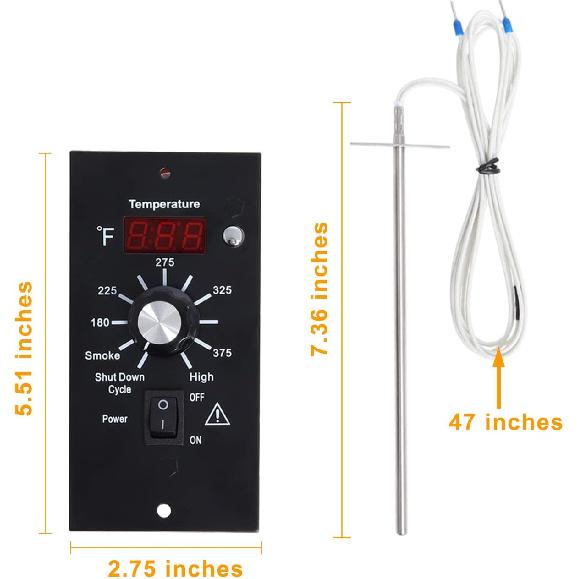 Digital Thermostat Kit Compatible with Traeger Pellet Grills BAC200 BAC388 BAC389 BAC382 Replacement Parts with LED Display Temperature Control Panel