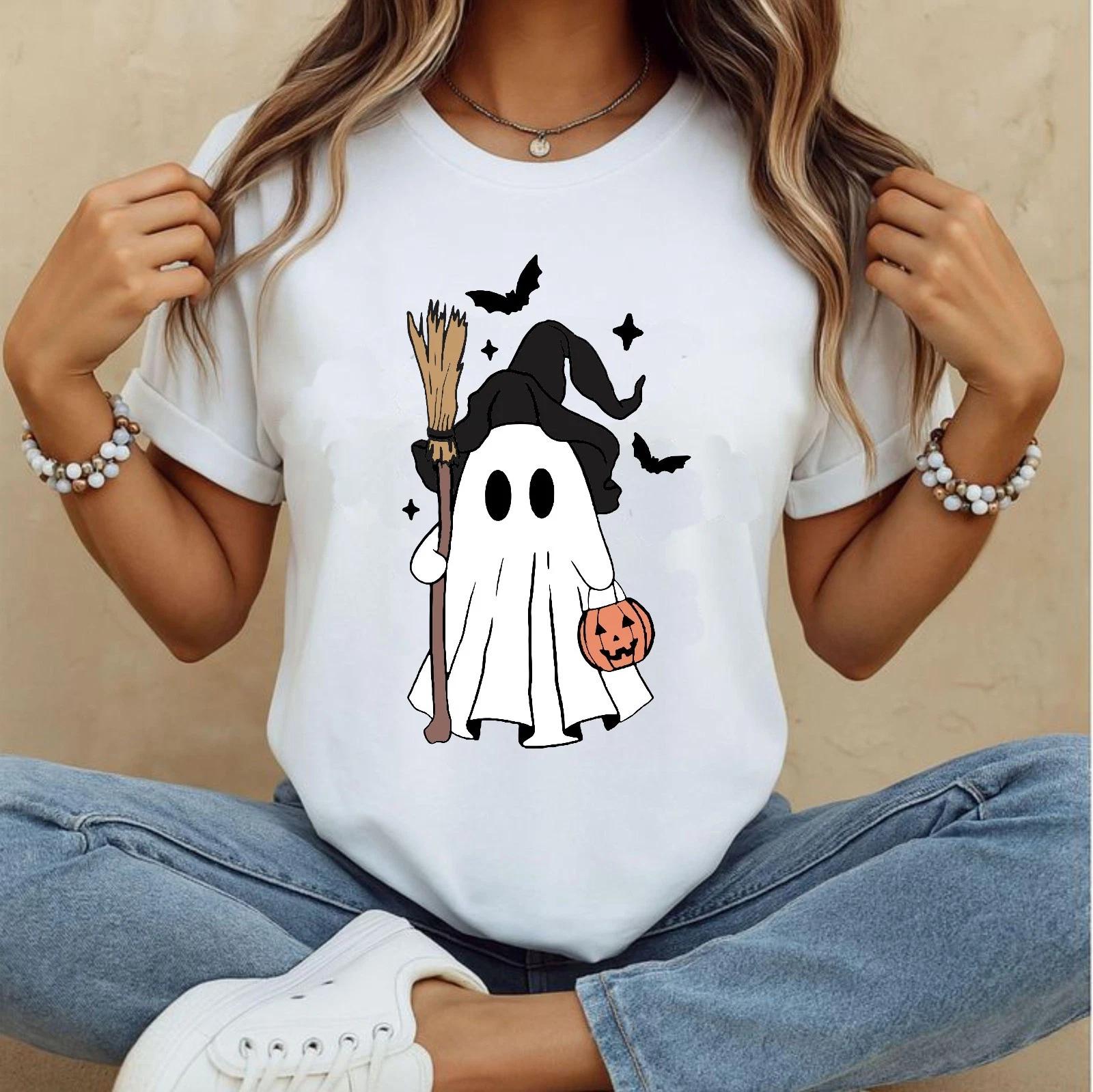Halloween Ghost T-Shirt, Halloween Pumpkin Ghost Shirt, Spooky Gift for him/her L