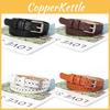 Womens Pu Leather Belt No Punching Required With Silver Buckle And Hollow Design