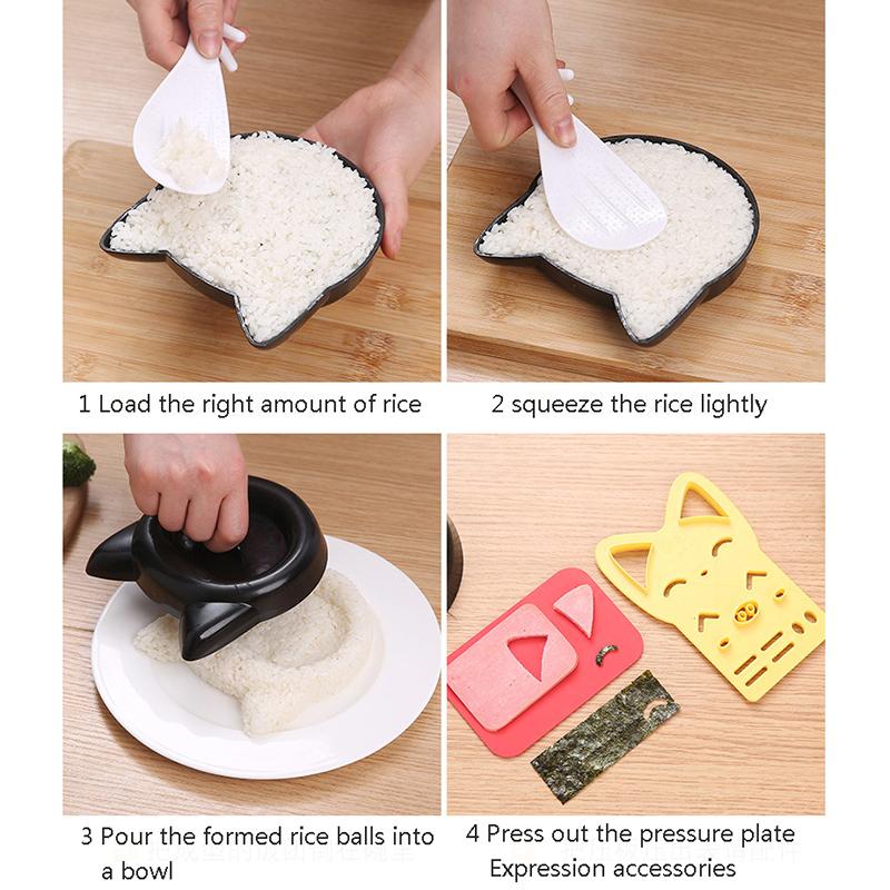 

5 упаковок із милим мультяшним малюнком для дітей Бенто Суші Норі Форма для рису Декоративний ніж Бенто Машина Сендвіч Інструменти своїми руками Кухонні аксесуари