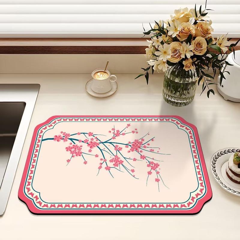 Ancient Style Diatom Mud Absorbent Heat Insulation Mat - Tea Table, Bar Counter, and Kitchen Draining Coaster