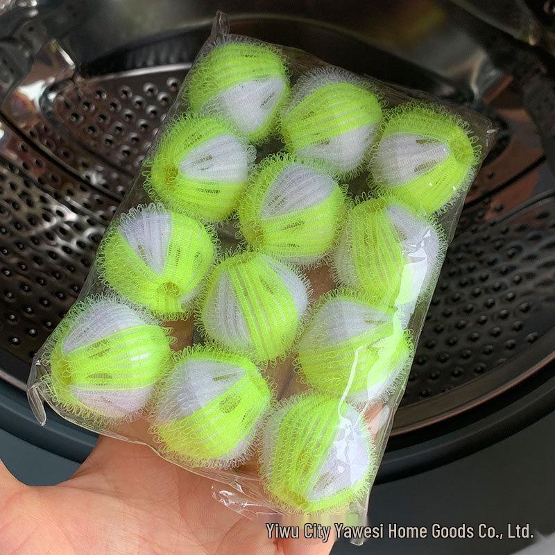 12-Pack 35mm Large Nylon Anti-Tangle & Anti-Knot Washing Balls for Stain Removal