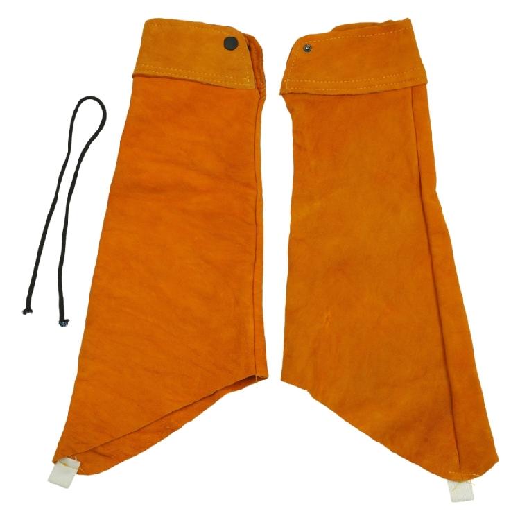 Welding Shop Cover in Split Cow Leather for Heat Contact During Repair Work, Stitched Wear for Metal Cutting Use