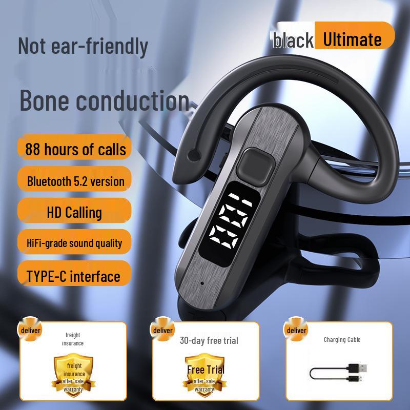 

OWS Беспроводные наушники с костной проводимостью Bluetooth с открытым ухом и шумоподавлением для бега Chinese Version чёрный