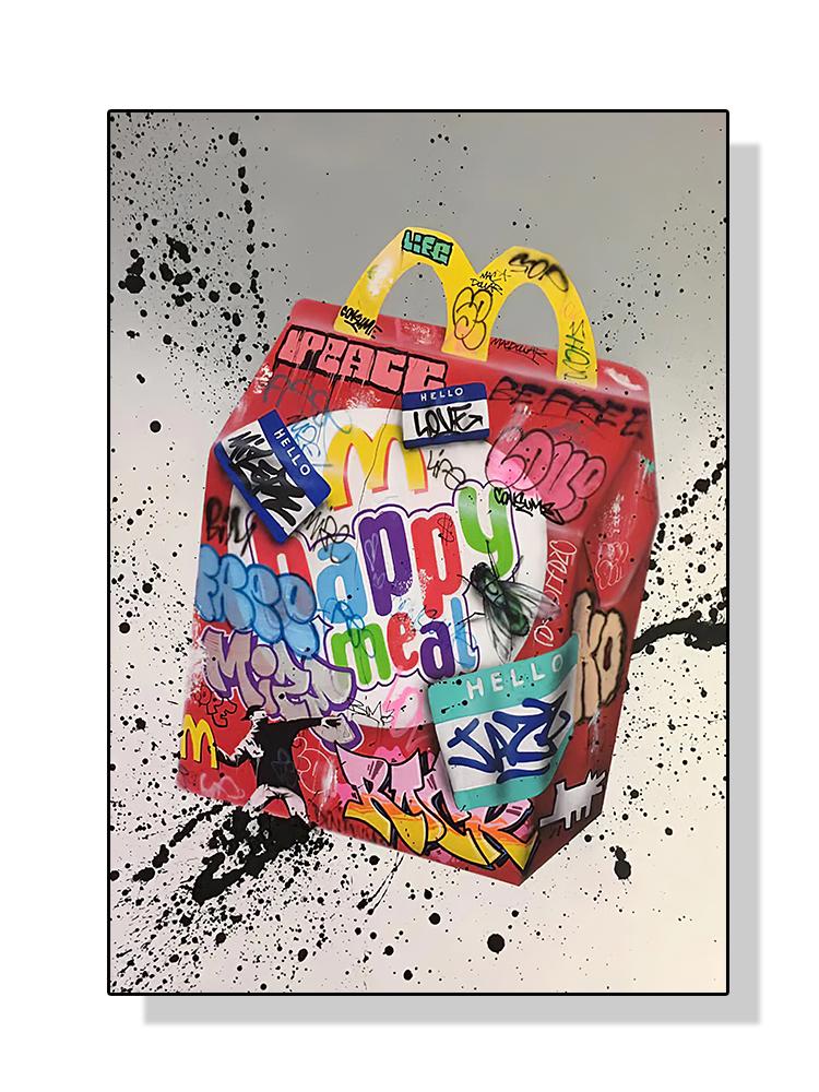 Straße Graffiti Gesten Poster Leinwand Malerei Abstrakte Pop Wand Kunst Bilder Für Wohnzimmer Schlafzimmer Dekoration Cuadros