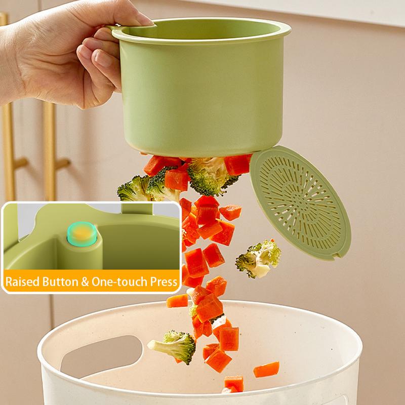 1PCS Kitchen Sink Strainer Basket,Faucet Hanging Strainers with Openable Bottom Cover,Household Multi-Functional Food Colanders