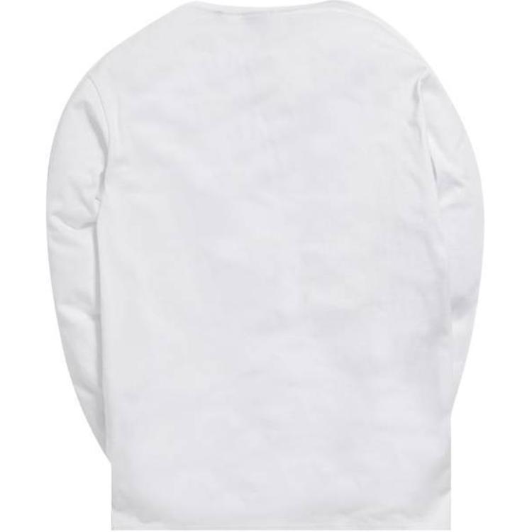 Kith x Bearbrick Logo Long-Sleeve T-Shirt White Unisex Tops KH3577-101