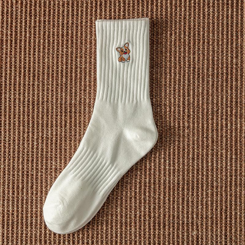 New Fashion Spring Autumn Men Socks White Black Sports Socks Casual Sweat Absorbent Breathable Basketball Socks Meias EU 38-43