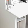 White Desk with Door 71.5 X 31.5 X 106.5 Cm Particleboard