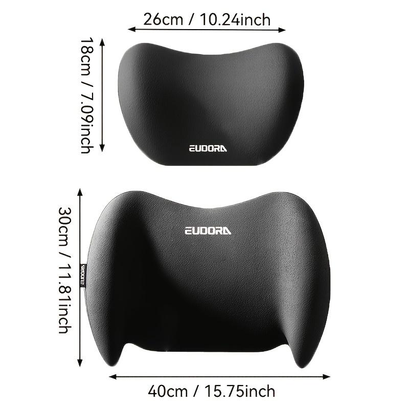 1 Set of 2 Ergonomic Car Seats 1 Headrest 1 Lumbar Pillow Support Combo Set Is Suitable for Various Models of Seats, Easy To Install, Ideal Gift