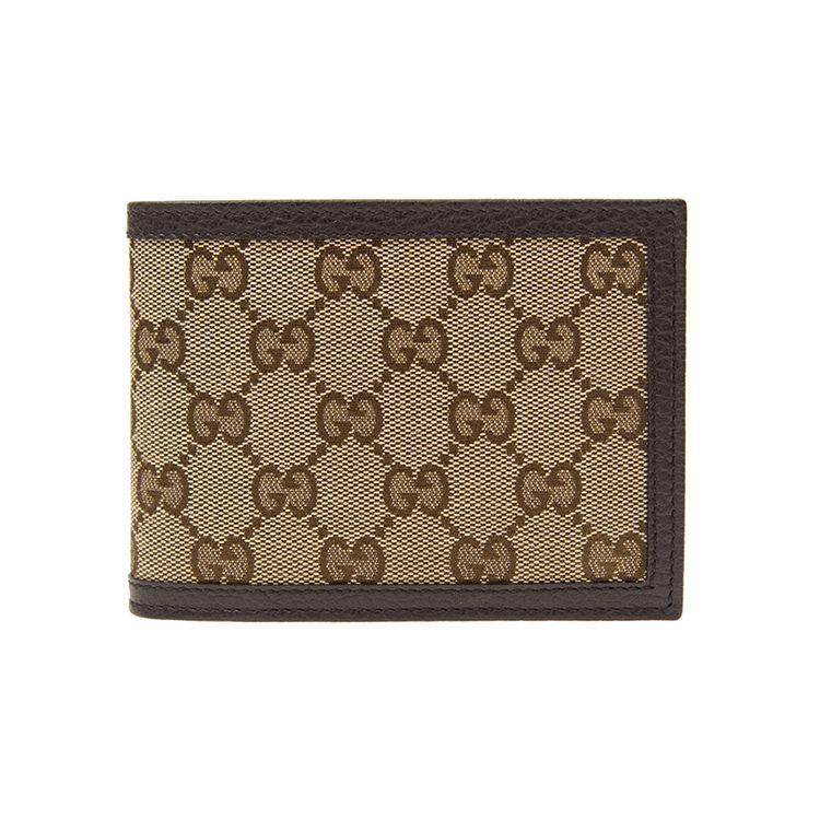 

Gucci GG Supreme Bifold Wallet Beige Ebony Canvas Brown Leather Trim Daily Commute 292534-KY9LN-9903 Basic Set (Bag+Dust Bag)