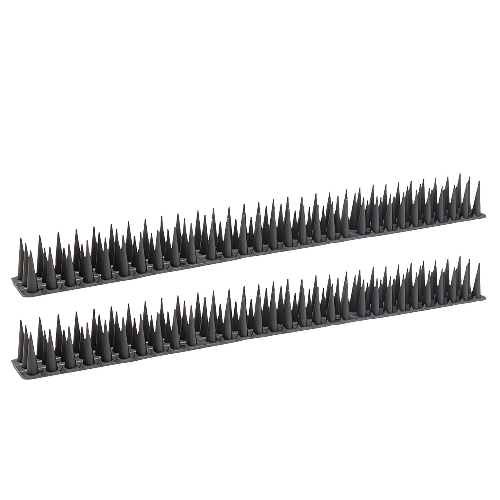 

2pc Bird Deterrent Spikes Anti-Climb Barrier Strips for Window Sills Roofs Ledges and Outdoor Surfaces Durable and Weather Resistant чёрный