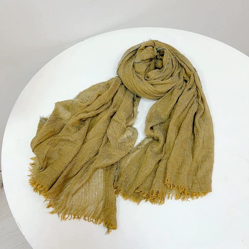 Autumn And Winter Vintage Wool Scarf Warm Shawl For Lady Classical Stripe Long Winter Wool Scarves