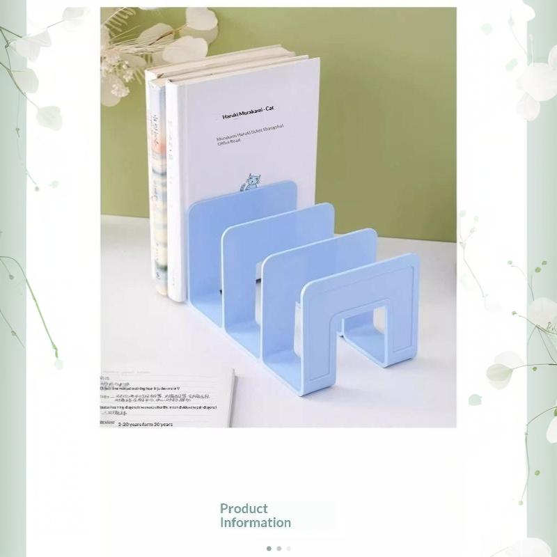 Multifunctional Bookends Stand Non-Slip Book Magazine Storage Organizer for School Office Students Home